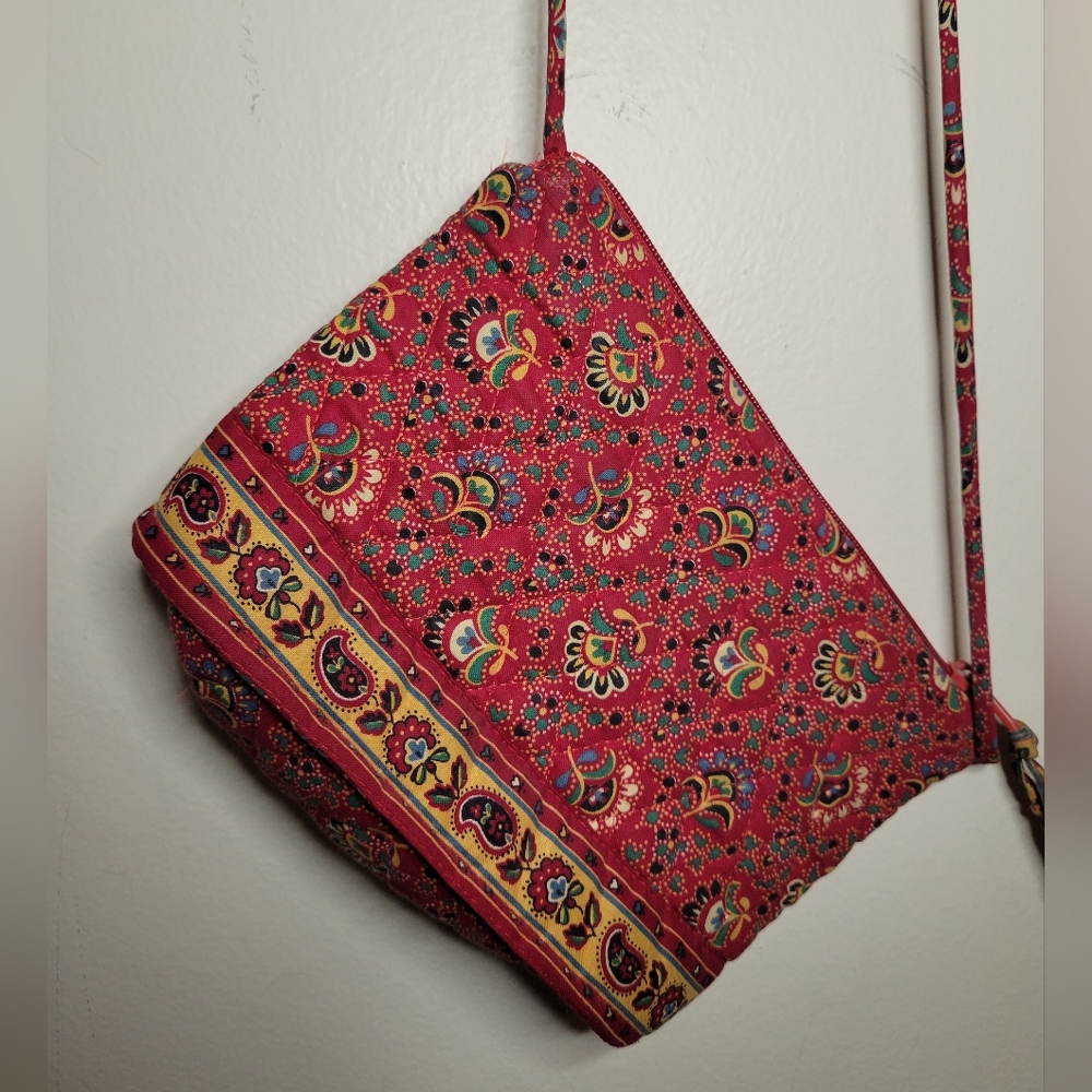 vera bradley red paisley crossbody bag